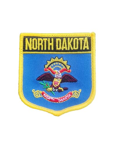 Ruoming 1 PCS North Dakota Flag Patches Iron On or