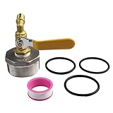 Hoppipola DN50 - Grifo de tambor de acero inoxidable con válvula de salida de 2 pulgadas para aceite y agua, grifo a prueba de fugas para contenedores de repuesto de 200 L, incluye 3 juntas tóricas