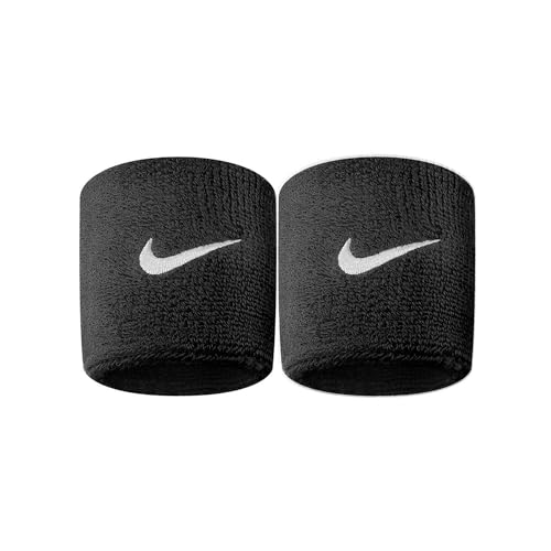 Nike Unisexe Swoosh Poignets Black/White One Size