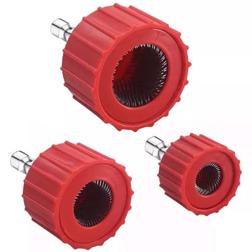 FiTspi 3Pcs Copper Pipe Cleaners, 15 22 28mm, Twisted Knot Bristles, For Copper PVC Pipe and Soft Steel Tubing, 3 Count