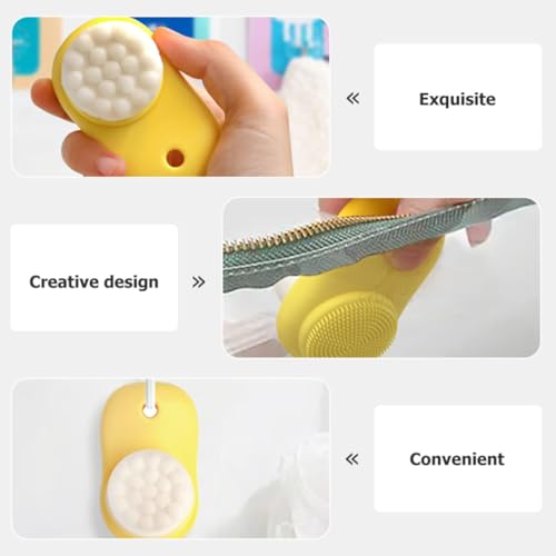 Cepillo de silicona para mujeres: pack de 2 limpiadores faciales portátiles 3