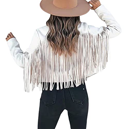 Fringe Jacket Women Long Sleeve Vintage Coats Open-Front Tassel Cardigan Casual Outerwear2