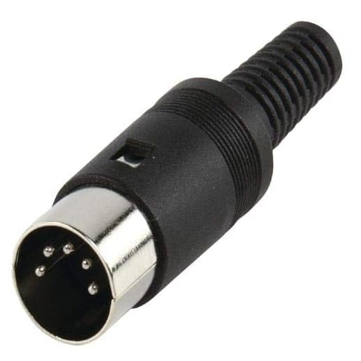 CABLEPELADO Conector audio DIN 5 pines | Conector MIDI 5 Pin para Instrumentos de controlador MIDI, Teclado Piano Secuenciador Batería Procesador Efectos Muestreador Pedal Multiefecto | Negro