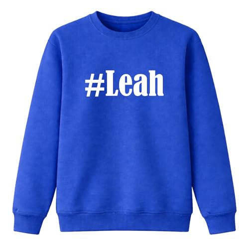 Sweat-shirt Hashtag #Leah pour toute la famille en bleu et noir taille 116 disponible