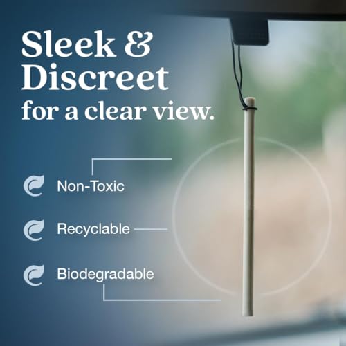 Image of Enviroscent Non-Toxic* Car Air Freshener Auto Stix - Scents Made Safer - Enjoy Fragrance Lasts Up to 480 Days - Includes Auto Stix Diffusers & Elastic Loops - Coastal Storm & Teakwood (Pack of 8)
