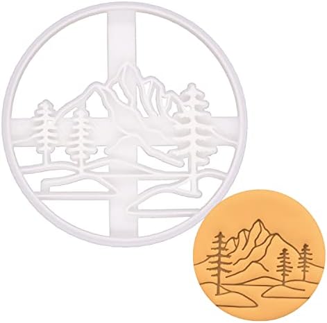 Mountain with Pine Tree Forest cookie cutter, 1 piece - Bakerlogy