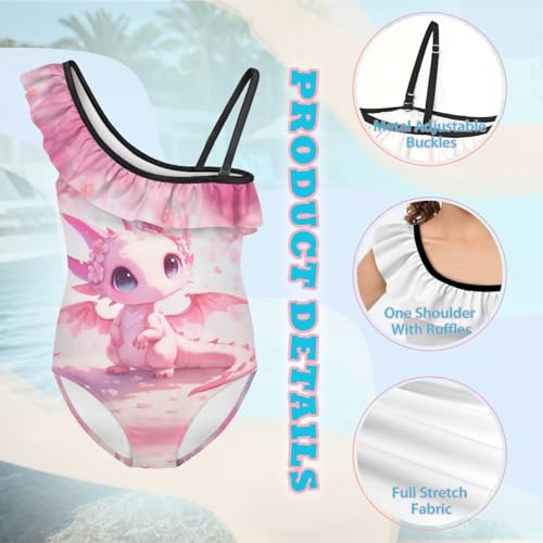 Girls Summer Swimsuit Off Shoulder Swimwear One-Piece Swim Suit Beachwear Pool Outfits Bathing Suit4