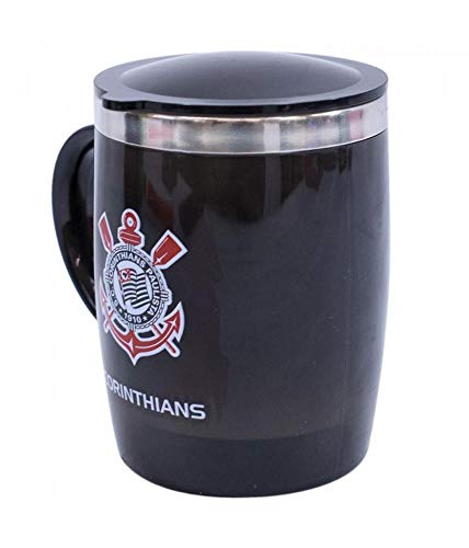 Caneca Térmica Com Tampa Corinthians 450ml Oficial