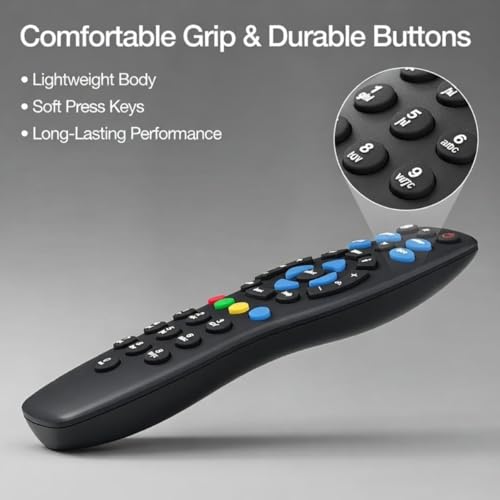Image of Remote Control Compatible with Tata Sky /Tata Play Set Top Box - Suitable for HD & SD Setup Boxes | Non-Voice Replacement Remote | Match Buttons with Existing Controller Before Order