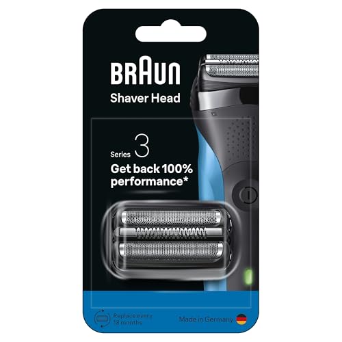 Braun Series 3 Electric Shaver ORIGINAL Replacement Head, Get Back 100% Shaving Performance, Compatible with Series 3 Shavers, Made in Germany, 21B