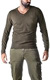 Diesel Men's K-Benti Solid V-Neck Pullover Sweater