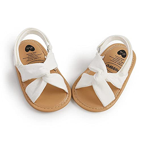 Meckior Infant Baby Girls Boys Summer Sandals Open Toe Lace Princess Dress Wedding Flats Shoes Newborn Toddler Soft Non-slip Sole First Walker Crib Shoes