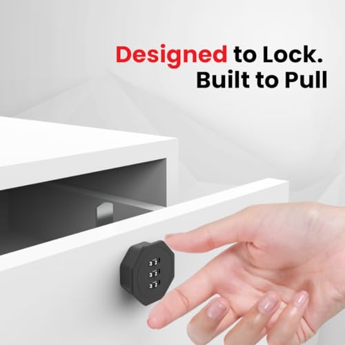 Image of Link Combination Drawer Lock 3 -Digit - Keyless Cabinet Lock for Furniture, Lockers & Storage | Durable Steel | Customizable Code, Secure & Convenient Furniture Fitting | 2 Years Warranty