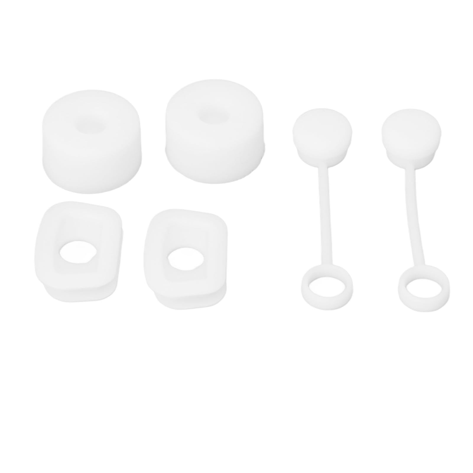Cup Accessories, Straw Toppers 6PCS Reusable with Excellent Sealing Design Straw Cover for Better Drinking Experience (White)