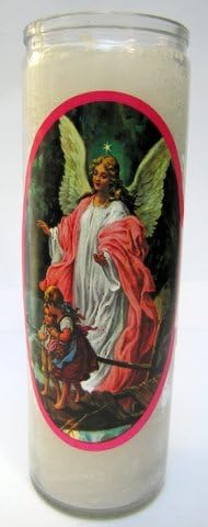 Glow Bright Guardian Angel Candle (Pack of 6) - 8 inch Candles