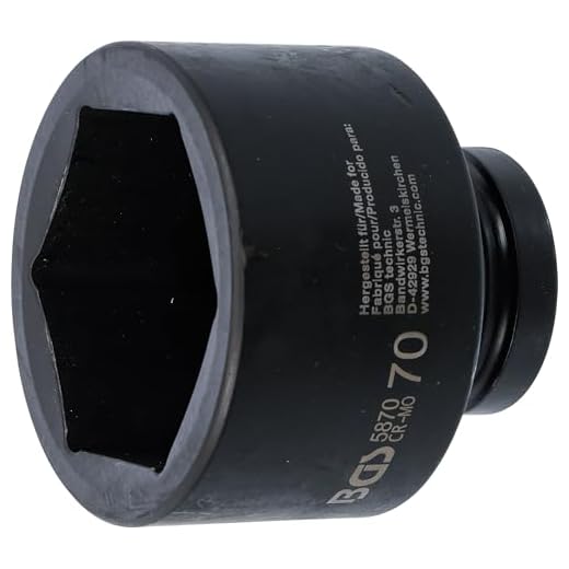 BGS 5870 | Kraft-Steckschlüssel-Einsatz Sechskant | 25 mm (1") | SW 70 mm