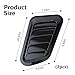 Ongfuwu 2PCS Car Hood Air Vent Cover, Anti-Scratch Hood Vent Scoop Kit, Hood Air Intake Trim Cover for Car Modification, Universal Bonnet Vent Cover Accessory Car Exterior Accessories (Black)