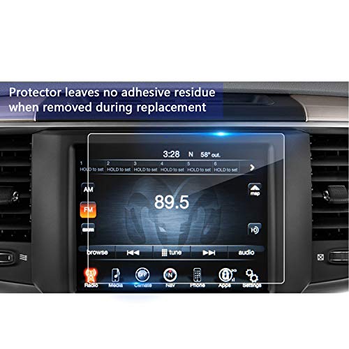 Lfotpp [2Pcs] 2023 Ram Screen Protector 8.4-Inch For 2013-2022 2023 Ram 1500 2500 3500 Uconnect Pet Plastic Navigation Center Touch Media Screen Protector 2023 Ram Accessories Anti-Scratch #TOP5