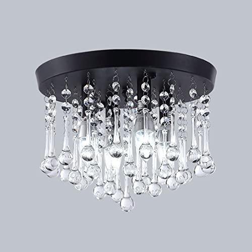 Luminaire de plafond en cristal à 4 lumières pour éclairage intérieur