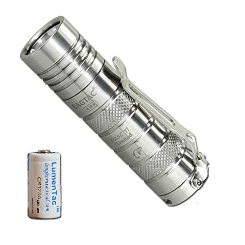 Eagletac D25C Titanium Clicky Mark II 780 Lumen Ultra-Compact Tactical Flashlight with LumenTac Battery