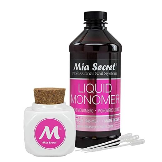 Mia Secret Acrylic Liquid Monomer 8 Oz. White Dappen Dish with Soft Wooden Cap and Dropper - Strong Adhesion, Non-Yellowing formula, MMA Free, Use for Young or Old Nails,