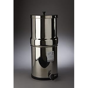 British Berkefeld Stainless Steel Drinking Gravity Housing with 4 x Ceramic Ultra Sterasyl Water Filter Cartridge…