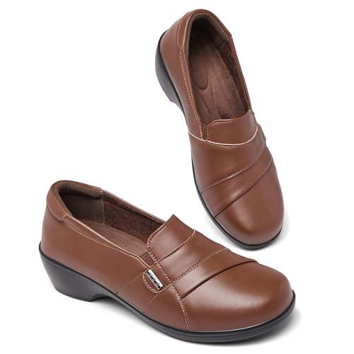 Image of UZB Loafers for Women Dress Shoes Low Heel Slip On Shoes Casual Work Office Dressy Shoes