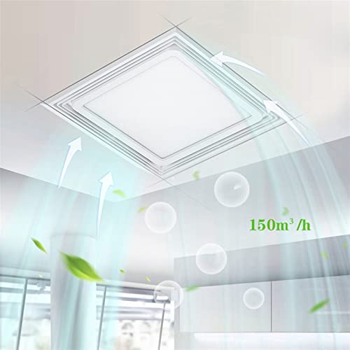 Ventilador de extracción integrado para techo con luz, 30×30cm para cocina y baño, extracción potente para montaje en techo miniatura 7