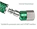 Yolass Air Tool Fittings, I/M Industrial Type Swivel Air Plugs, 2 Pcs 1/4 Inch NPT Male Threads, 2 Pcs 1/4 Inch NPT Female Threads, Pre-coated with Thread Glue