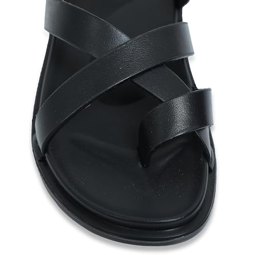 Image of Gabicci Martin Leather Formal Slip on Sandal For Men |1207|