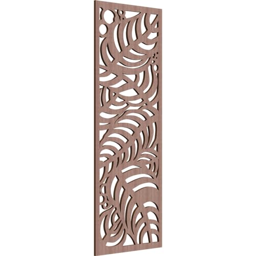 Image of 19 3 /8 inchW x 49 3 /8 inchH x 3 /8 inchT Mills Decorative Fretwork Wood Wall Panels, Walnut