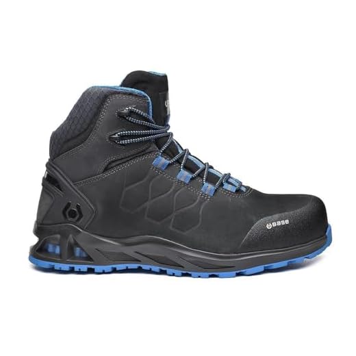 BASE Sicherheits-Halbschuh Sicherheits-Schuh Arbeitsschuh MOZART - S3 SRC BGR191 - schwarz - Größe: 40 6 BASE Protection Unisex K-road Top sicherheitsschuhe, Schwarz Blau, 43 EU