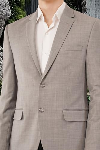 Image of SaintX Men's Premium Woollen Blazer || Classic Warmness with Modern Slim Fit || Formal Blazer Coat for The Temperature Drops || Fully Lined || Tailored Wool Blended Warmth for The Well-Dressed