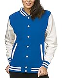 100 % Baumwolle Ezyshirt Kinder College Jacke für Jungen und Mädchen (as3, numeric, numeric_98, numeric_104, regular, Royalblau-Weiss)
