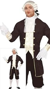 FIESTAS GUIRCA Edelmann Historisches Karneval Kostüm Herren – Adliger Französischer König Kostüm Barock Rokoko in Braun – Venezianischer Marquis Prinz Herren Kostüm Karneval Fasching Größe L