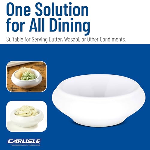Carlisle FoodService Products 085502 Beurrier en mélamine, capacité de 28,3 g, blanc (boîte de 48) – vue 7
