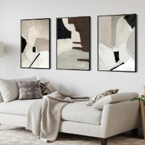 Peinture sur toile abstraite pour décoration de salon moderne