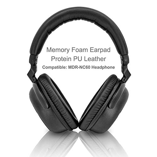 Repuesto Almohadillas para Oído Compatible con MDR-NC60 NC60 Auriculares con Cancelación de Ruido (Almohadillas Negras) miniatura 3