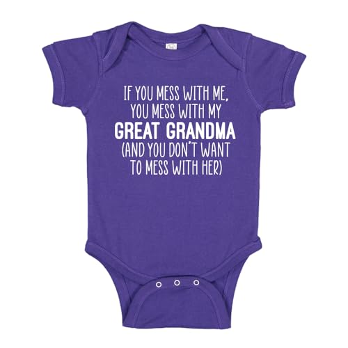 Don't Mess with My Great Grandma Baby Bodysuit One Piece or Toddler T-Shirt Funny Great Grandmother Gift