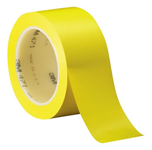 3M 471 Hochwertiges Weich-PVC-Klebeband, 102 mm x 33 m, Gelb (8-er Pack)
