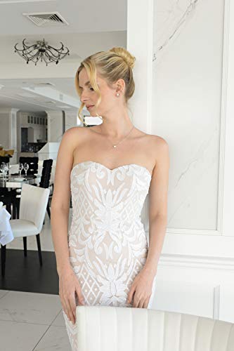 Mariell Platinum Plated Cubic Zirconia Jewelry Set - 2Cwt Round Pendant With Matching Clip-On Earrings #TOP3