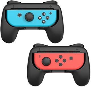 TALK WORKS Grips for Nintendo Switch Joycon Controller 2 Pack - Game Accessories Joy-Con Handheld Joystick Remote Control Holder Joy Con Kit - Black