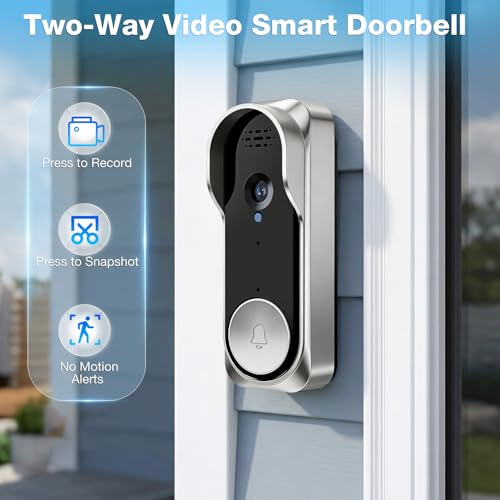 KEPEAK Doorbell Camera Wireless, Video Door Bell with Monitor, No WiFi Connection and APP Required, Video Record, 2-Way - Additional View