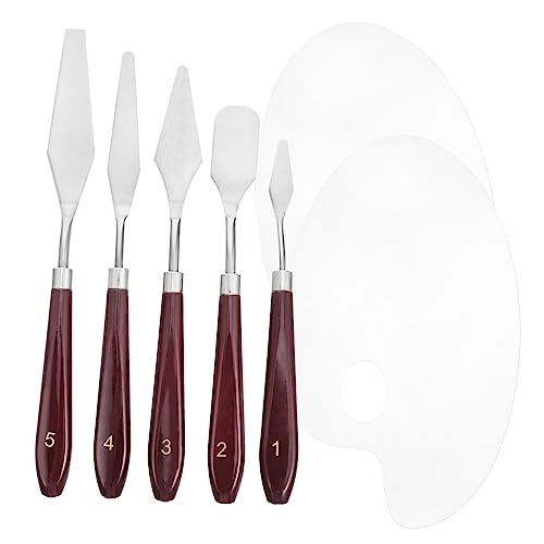 PHENOFICE 1 Juego Paleta palets bandejas dispensador de lápices para el Aula Pincel de Detalle bolígrafo Squeegee toung Scraper Suministros de Pintura Tablero de Pintura de Arte DIY Acrílico