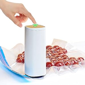 Domsanistor Handheld Vacuum Sealer Machine, Automatic Food Vacuum Pump, Sous Vide Vacuum Sealer Portable Vacuum Sealer…