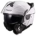 LS2 Helmets Advant II Modular Motorcycle Helmet W/SunShield (Gloss White - 2X-Large)