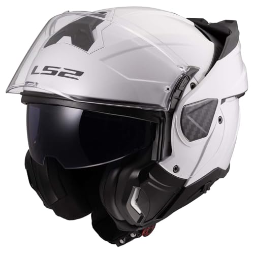 Image of LS2 Helmets Advant II Modular Motorcycle Helmet W /SunShield (Gloss Jeans Gray - X-Small)