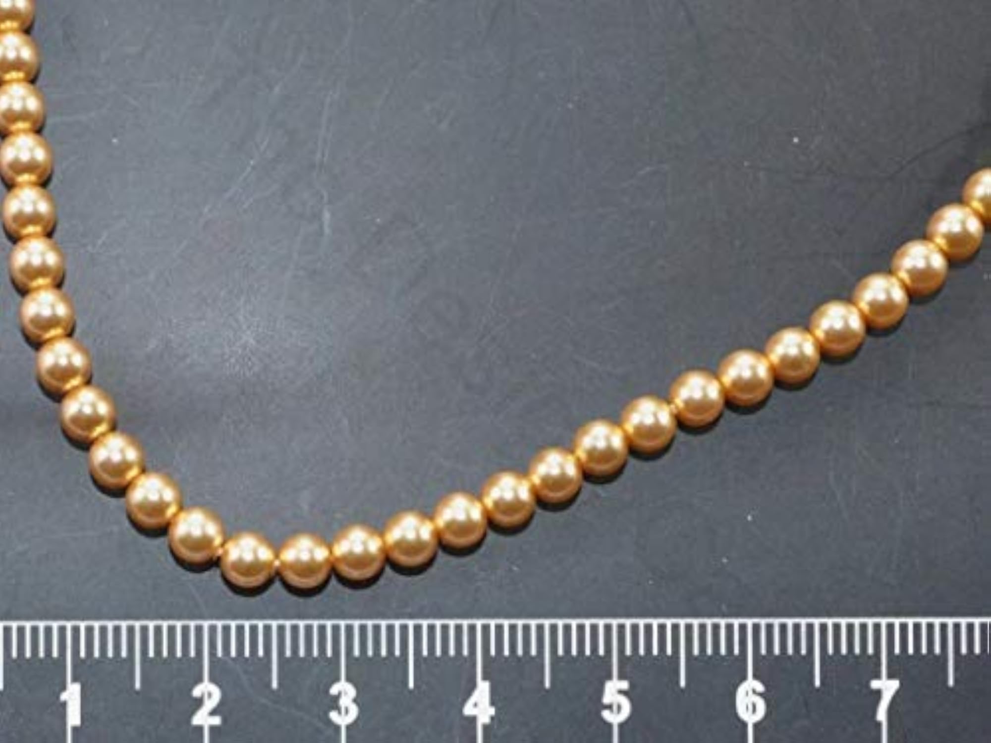 4MM Preciosa Golden Glass Pearl Beads for Jewellery Making