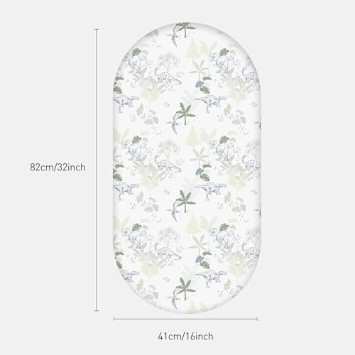 Image of Bassinet Sheets, Bassinet Sheets for Baby Boy and Girl, Bassinet Sheet Neutral, Fit for Rectangle, Round, Oval, Hourglass Mattress, Flexible for Different Bassinet Pad /Mattress 4 Pack