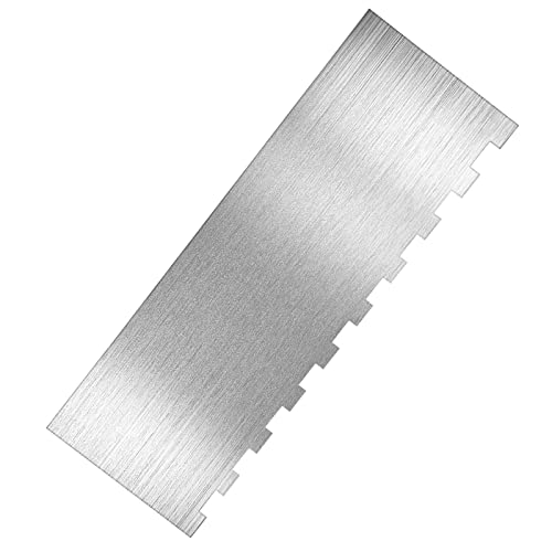 Grevosea Grattoir à gâteau en acier inoxydable de 22 cm - Grattoir à gâteau - Peigne à gâteau - Grattoir à crème au beurre - Coupe à gâteau pour la maison et la cuisine 22 x 7,7 cm Cover